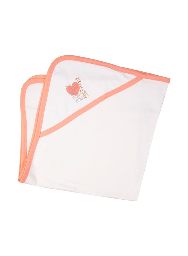 7 Piece Unisex 100% Cotton Gift Set Include Bib, Blanket, Mitten, Cap, Romper, Top And Bottom Set, Pink