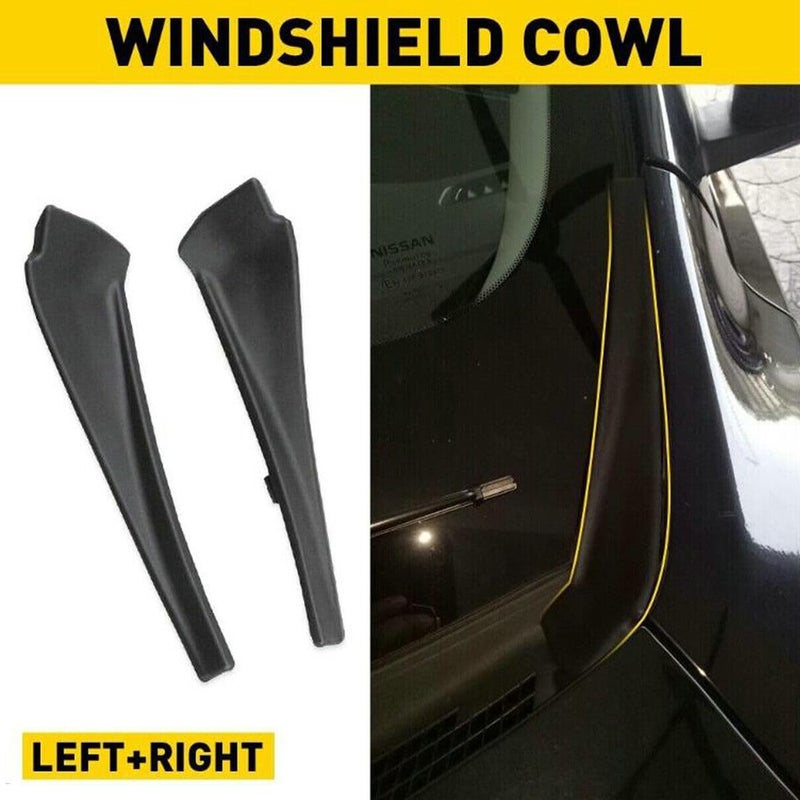 fitfoyo fitfoyo 1 Pair Front Windshield Wrap Corner Trim for Nissan X-Trail Xtrail T32 Rogue 2014 2015 2016 2017 2018 Black  - Image 2