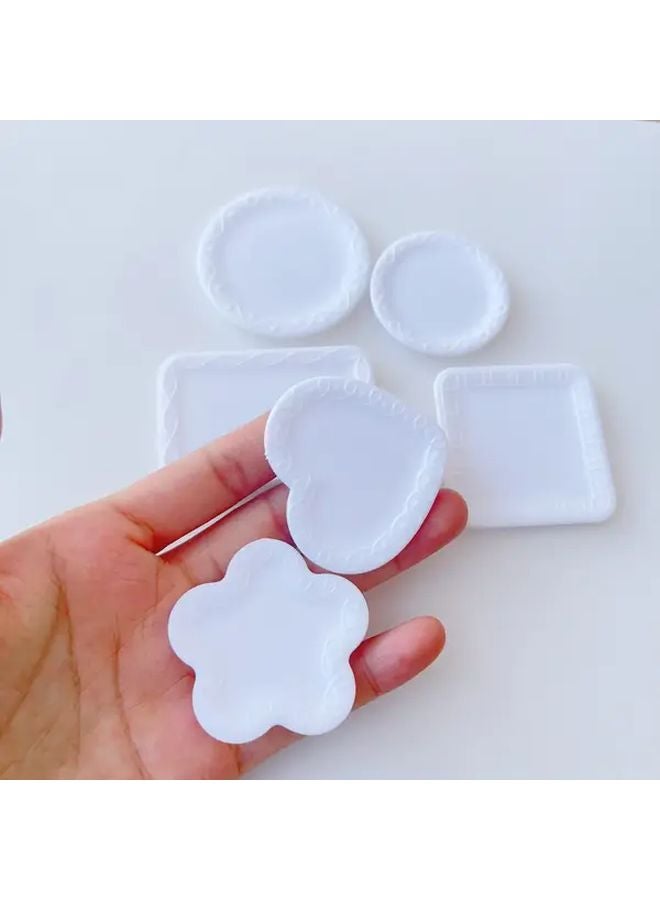 5pcs Mini Coaster Models DIY Accessories Kitchen Dollhouse Ornaments Photo Props - Image 3