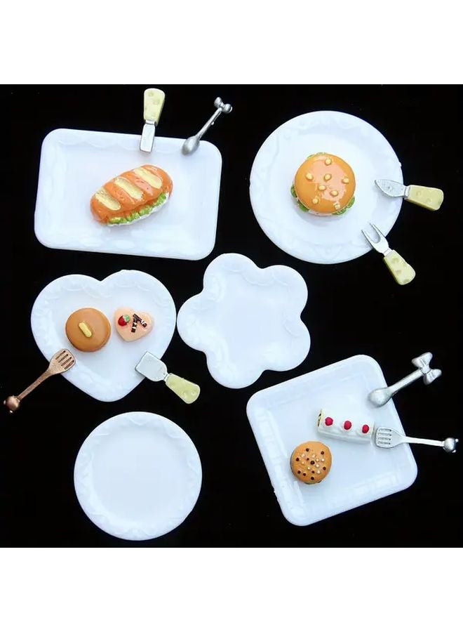 5pcs Mini Coaster Models DIY Accessories Kitchen Dollhouse Ornaments Photo Props - Image 1