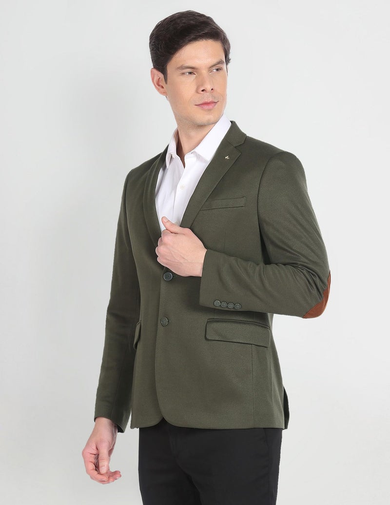 Arrow Zero Calorie Slim Fit Solid Blazer Olive - Image 5