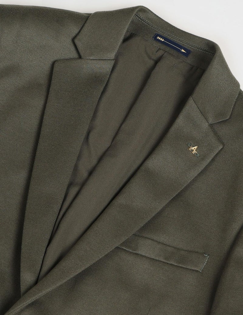 Arrow Zero Calorie Slim Fit Solid Blazer Olive - Image 3