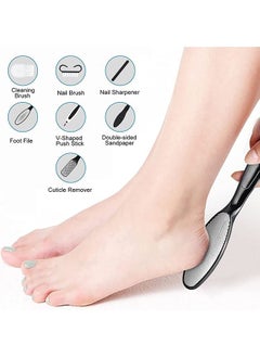 Arabest Electric Callus Remover for Feet, Rechargeable Pedicure Tools Foot Care Feet File, 13 in 1 Callous Remover Kit for Remove Cracked Heels and Dead Skin, with 3 Roller Heads 2 Speed, Battery Display  - Image 4
