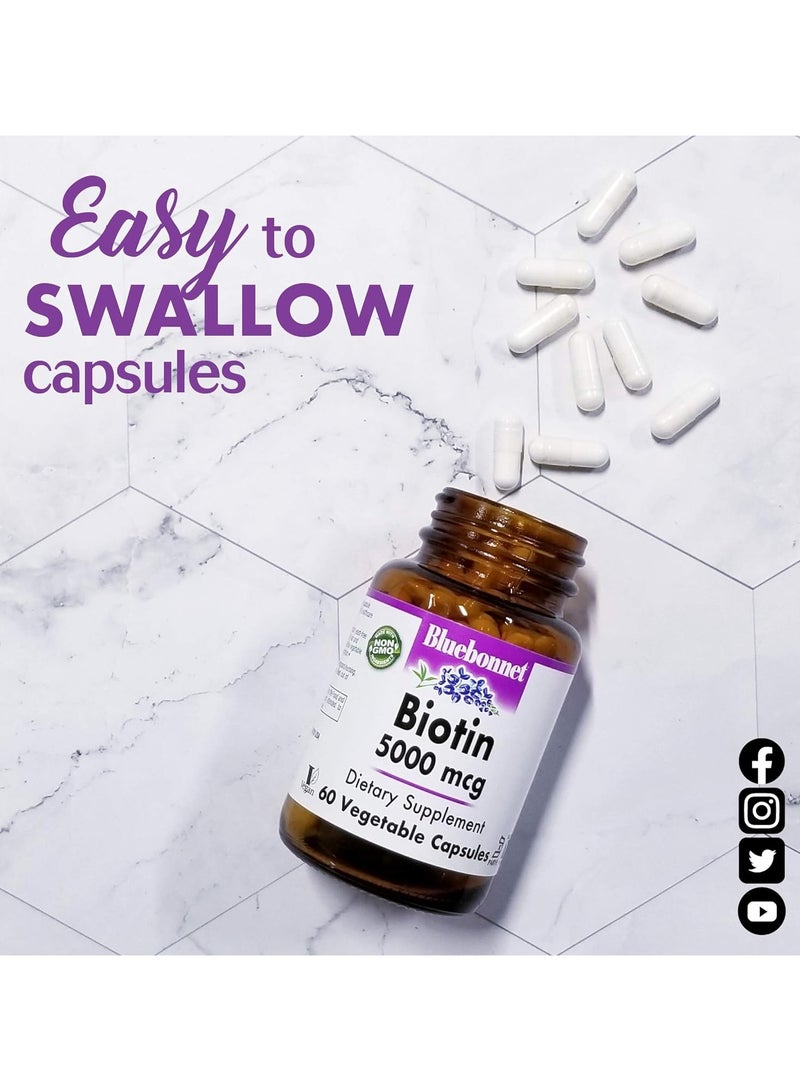 Bluebonnet Biotin 1000 Mcg, 90 Vegetable Capsules - Image 3