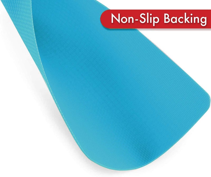 Dexas Heavy Duty Grippmat Flexible Cutting Board Set of Four, 11 by 8 inches inches: Gray and Turquoise - Image 2