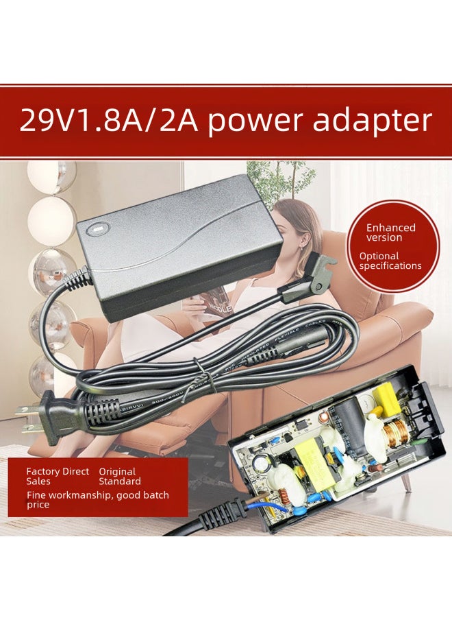 Generic - Applicable To The Family Chivas First Class Electric Massage Sofa 29V1.8A2A Power Cord Adapter Charger-Color:Two-wire 29V2A (Universal 29V1.8A/1.6A/1.5A), Bus Length 2.1 Meters - Image 1