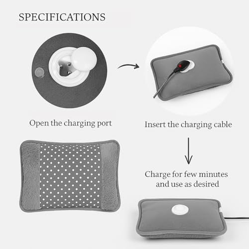Wuze Electric Pocket Hot Warm Water Heating Bag for Instant Pain Relief in Menstrual Cramps, Arthritis, Back Pain Hot Water Bottle | 2 Hours Retention | Quick Charging | - Image 2