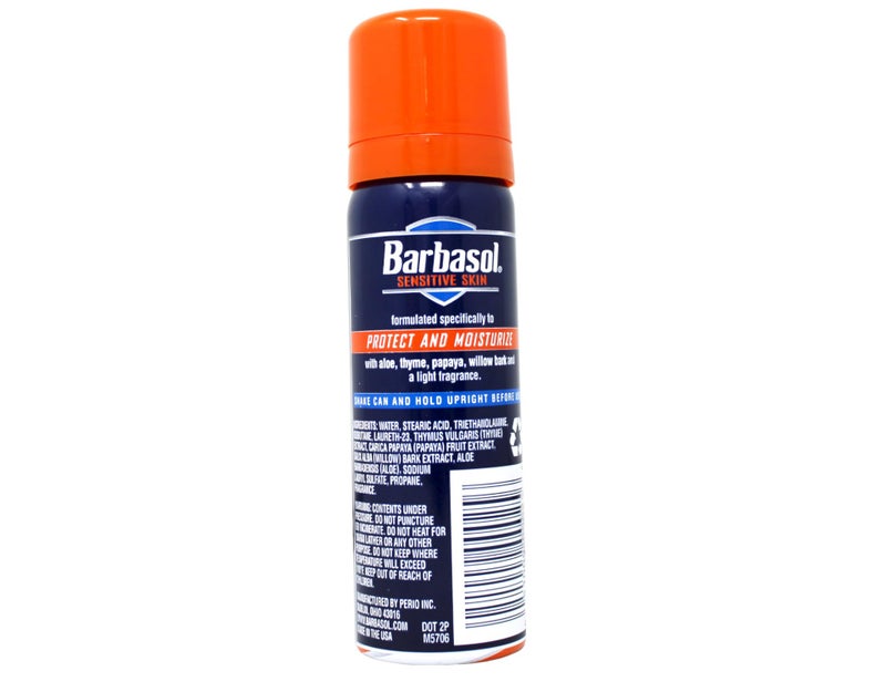Barbasol Shave Cream Sensitive Skin Travel size 2 oz (Pack of 36) - Image 3