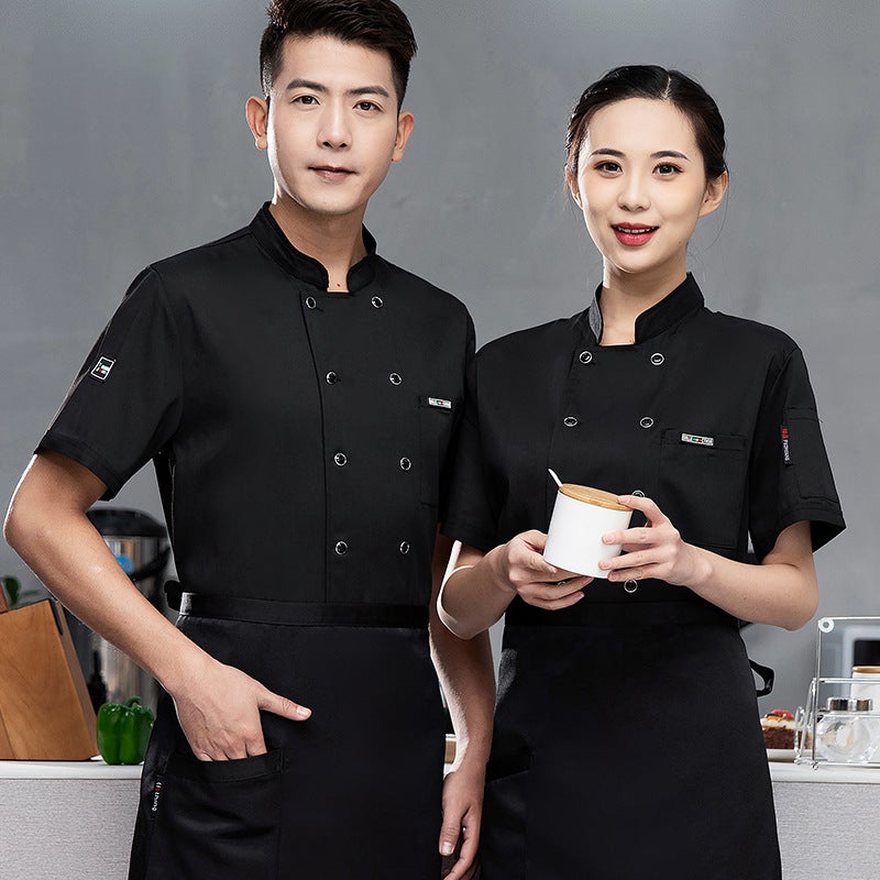 Quality Chef Clothes Short Sleeve Summer Back Breathable Mesh Chef Work Clothes Long Sleeve Men'S Kitchen Catering Tooling Clothes - Image 1