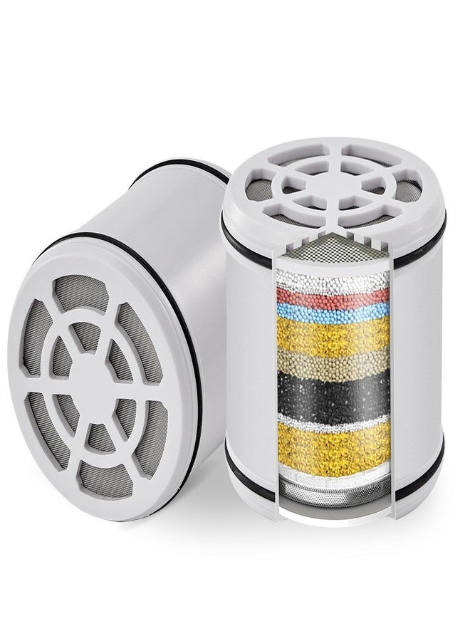 Voolan 2 Pack Replacement Shower Filter Cartridge - 20 Stage Hard Water Shower Filter For Remove Chlorine And Heavy Metals, Water Softening - Reduces Dry Itchy Skin - Image 1