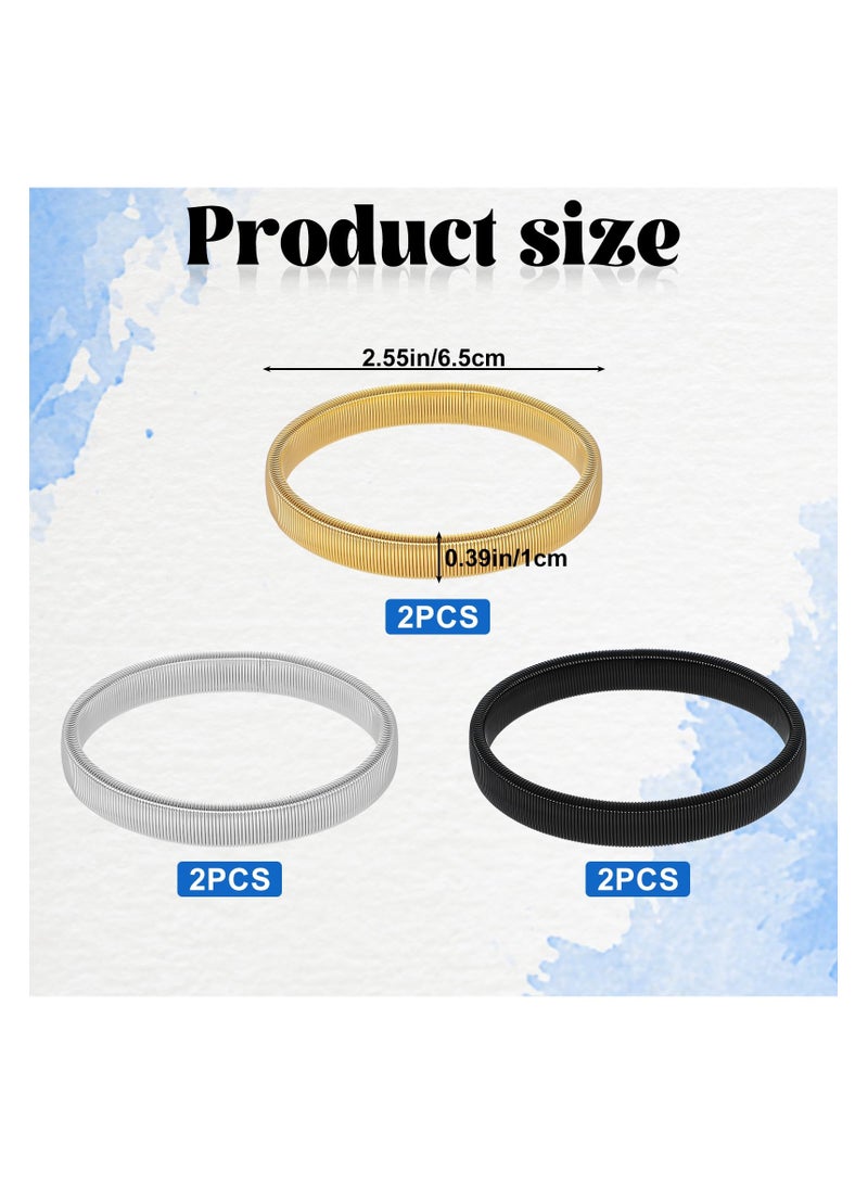 Generic 3 Pairs Sleeve Garters Anti-slip Shirt Sleeve Holders Garters Stretch Metal Armbands - Image 2