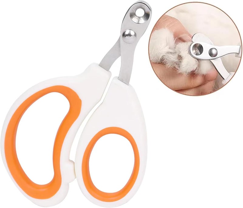 Vesslam LUNAMY Cat Nail Clippers with Circular Cut Hole -Avoid Over Cutting Pet Nail Clippers -Sharp Angled Blade Professional paw Trimmer Set for Novice pet Families (Orange) - Image 1