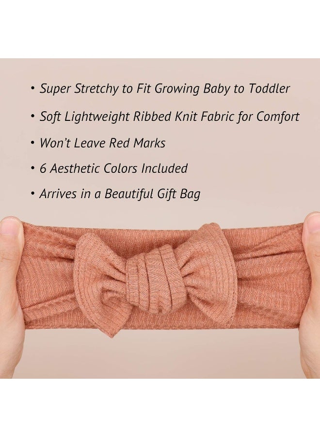 UeeSum UeeSum Baby Girls Headbands with Bows Infant Toddler Headwrap Hair Accessories - Image 2