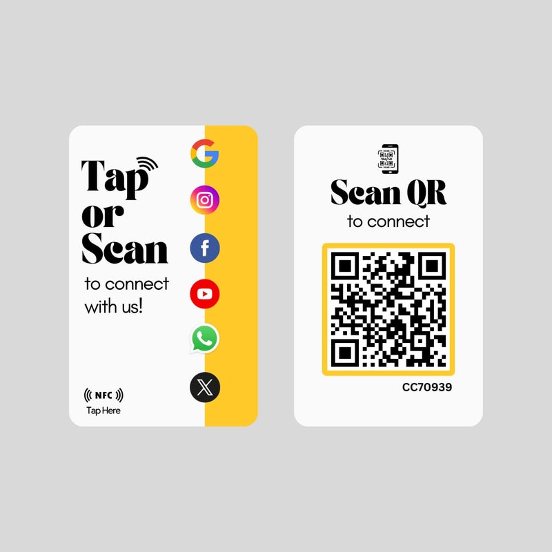 Tinydabba Review card | NFC & QR Enabled | Review | Social Media | Unlimited Links | Boost Business Reviews - Image 1