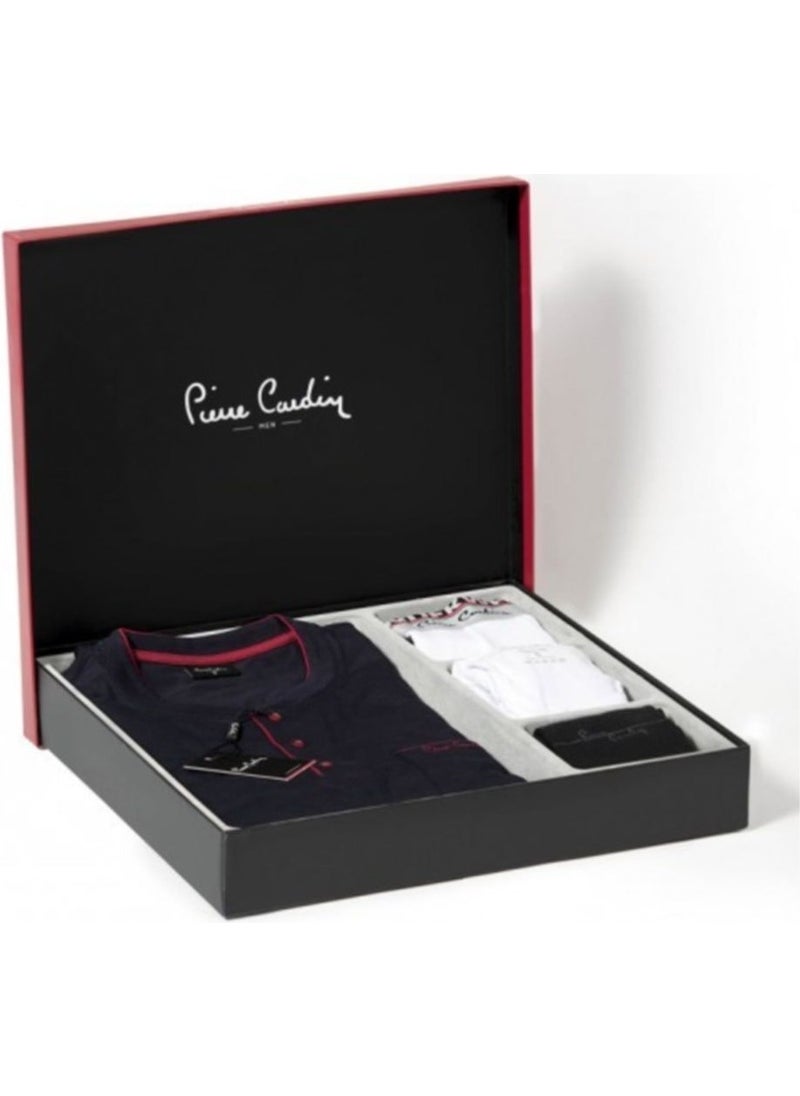 pierre cardin Men's Groom's Dowry Pajamas Socks Undershirt Boxer Set  - Image 1