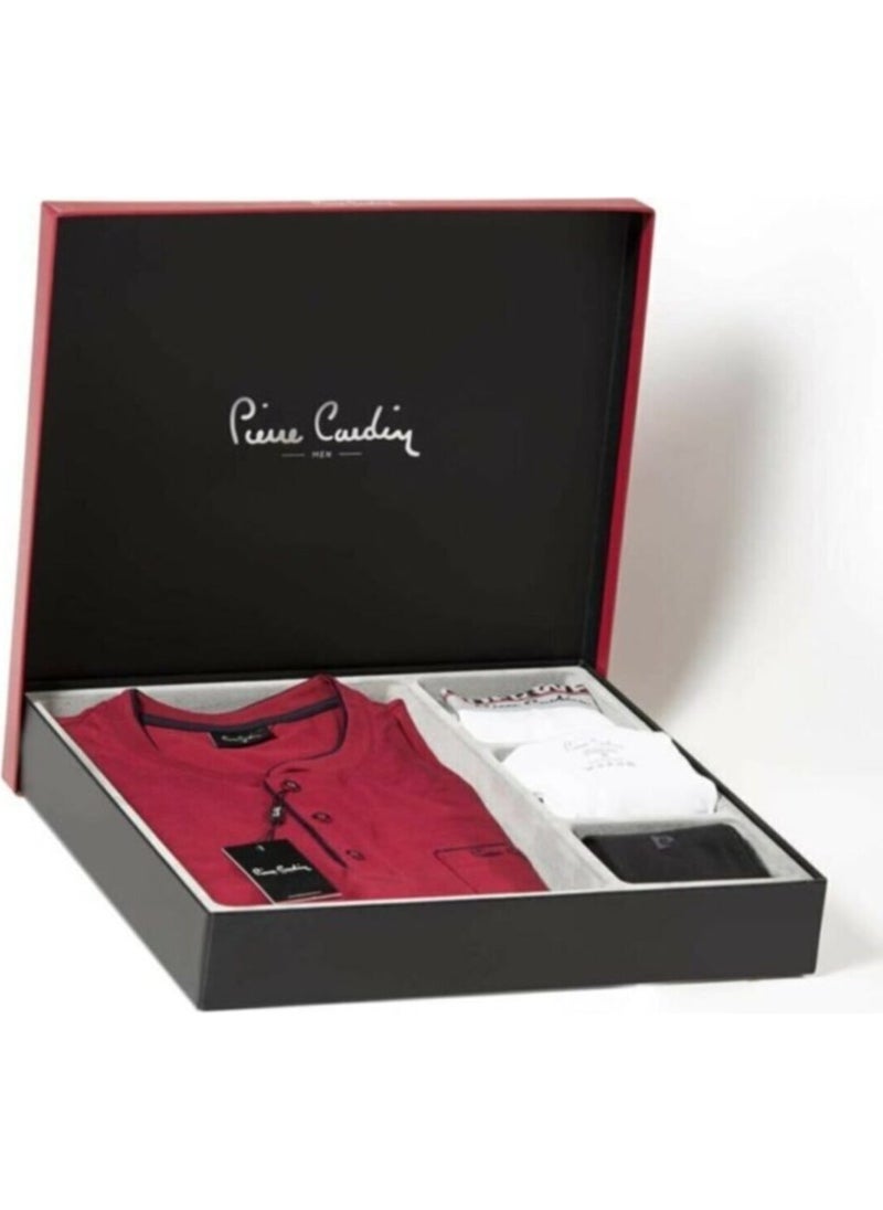 pierre cardin Men's Groom's Dowry Pajamas Socks Undershirt Boxer Set  - Image 2