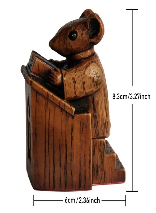 KASCLINO Church Mouse Statue, Priest Craft Ornament, Church Choir Sculpture, Indoor and Outdoor Resin Sculpture, Decorations for All Weather Conditions(Brown) - Image 2