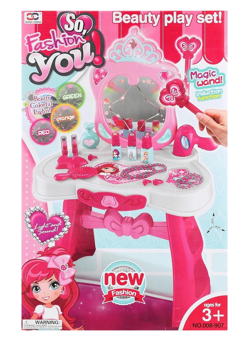 TOY GARDEN So, Fashion You! Beauty Play Set – Magical Vanity Table with Light, Sound, and Accessories for Kids 3+  - Image 4