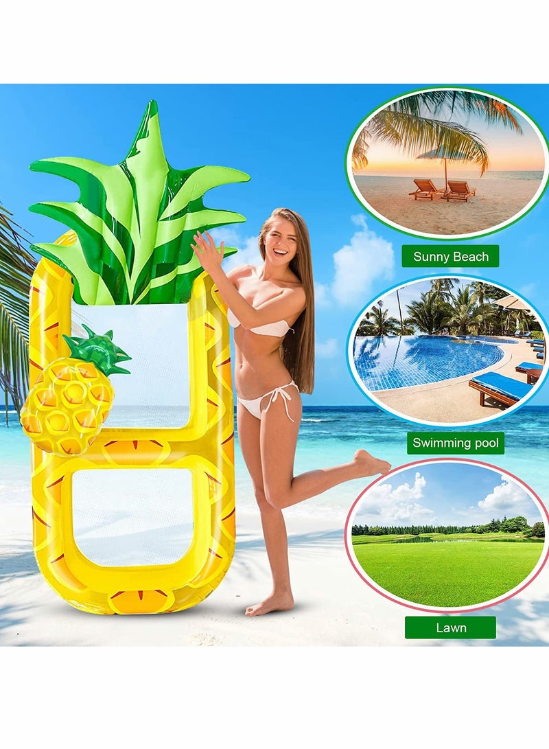 KASTWAVE Pool Inflatable Floats Adult, Giant Pineapple Inflatable Pool Floats With Cup Holder,170 CM Beach Floaties Lounge Luxury Recliner - Image 5