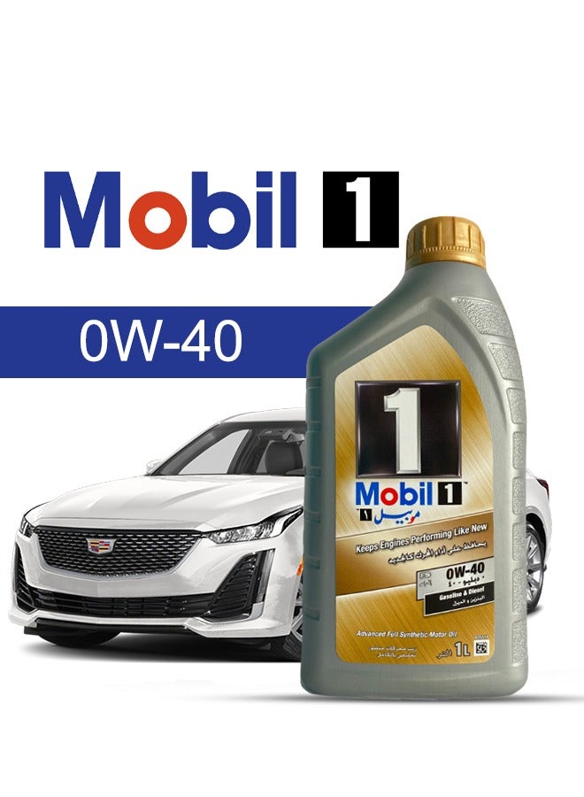 موبيل زيت محرك سيارة كاديلاك، CT5 2024 - 2019 - لزوجة 0w40 موبيل سوبر 5 لتر، مع فلتر زيت المحرك - 2019 2020 2021 2022 2023 2024