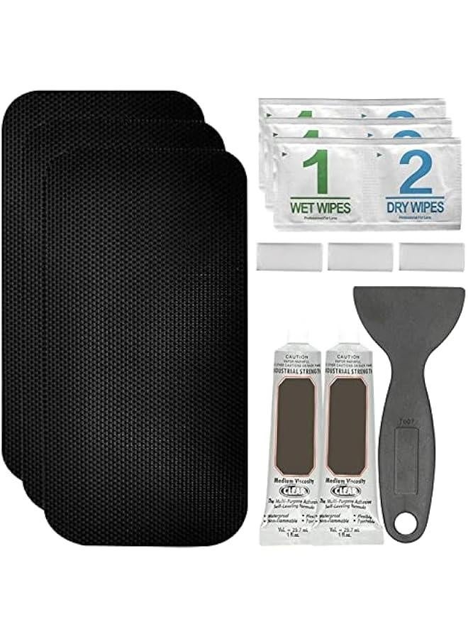 Trampoline Repair Kit - Trampoline Patch Repair Kit, Repair Trampoline Mat Tear Or, Complete Set Including Patches, Glue, Gloves, Scraper, Dry Wet Wipes, Trampoline Accessories - Image 1