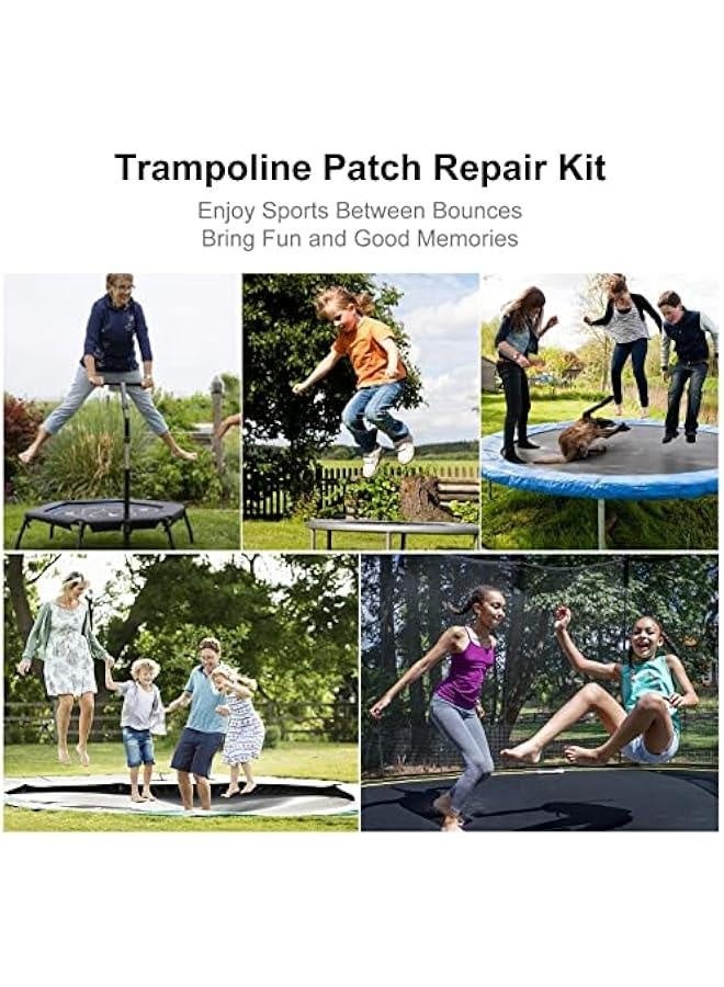 Trampoline Repair Kit - Trampoline Patch Repair Kit, Repair Trampoline Mat Tear Or, Complete Set Including Patches, Glue, Gloves, Scraper, Dry Wet Wipes, Trampoline Accessories - Image 2