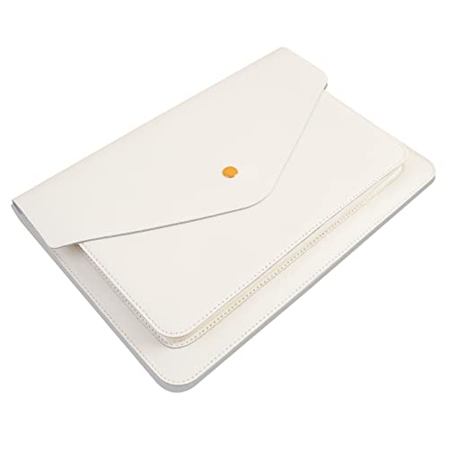 Benfan Leather Laptop Sleeve Compatible with New 14 inch MacBook Pro A2442,Old MacBook Air 13 A1466 A1369, Old MacBook Pro 13 A1502 A1425, Surface Laptop 13.5 Color White - Image 1