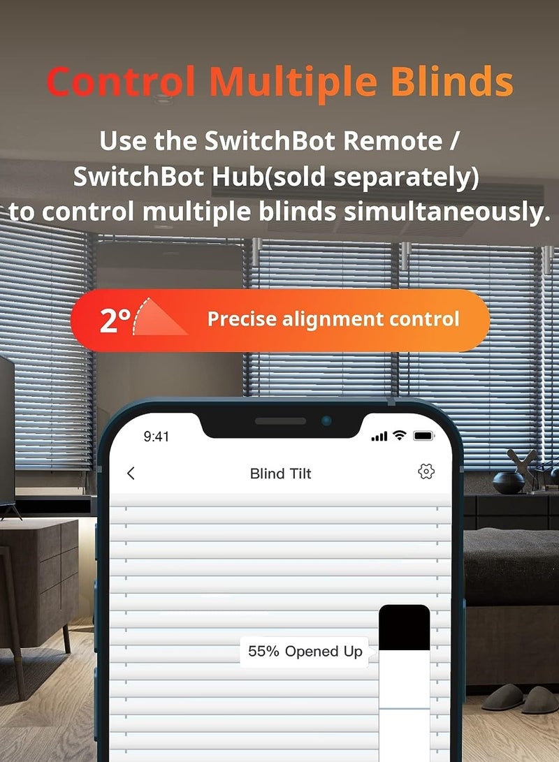SwitchBot محرك ستائر SwitchBot الذكي مع تحكم عن بُعد بلوتوث وطاقه شمسية - Image 5