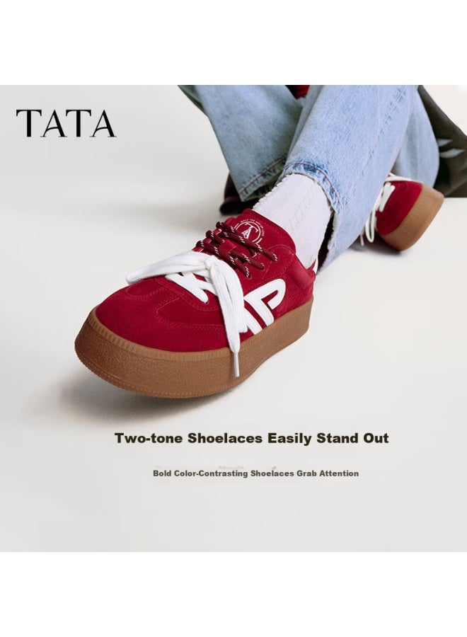 Tata Tata Candy Heart Red Thick Sole Retro Casual Sneakers Women Red/ivory Size 39 - Image 1