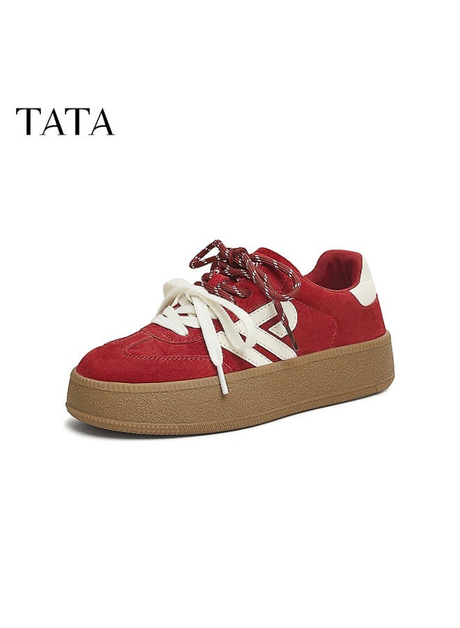 Tata Tata Candy Heart Red Thick Sole Retro Casual Sneakers Women Red/ivory Size 39 - Image 3