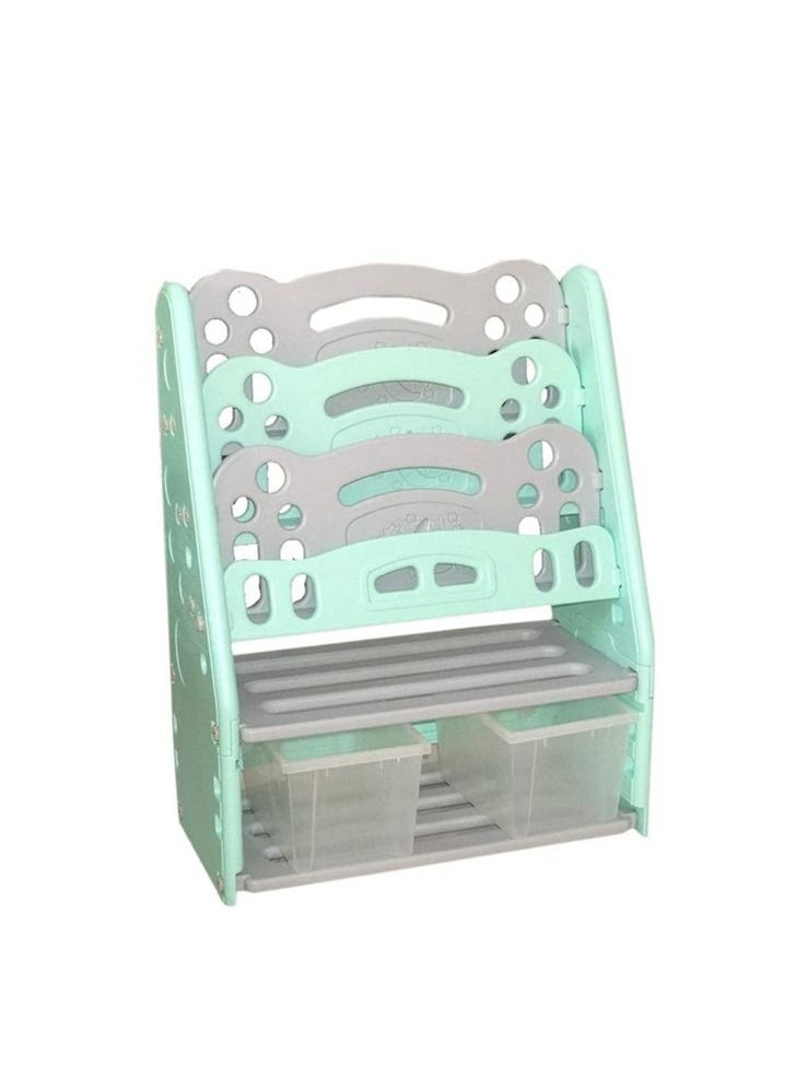 XIANGYU Plastic Kids Furniture Book Shelf Baby Corner Cupboard Rack Drawer Toys Storage Cabinets  - Image 1