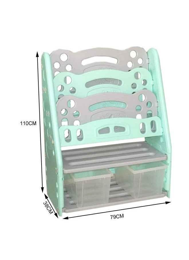 XIANGYU Plastic Kids Furniture Book Shelf Baby Corner Cupboard Rack Drawer Toys Storage Cabinets  - Image 2