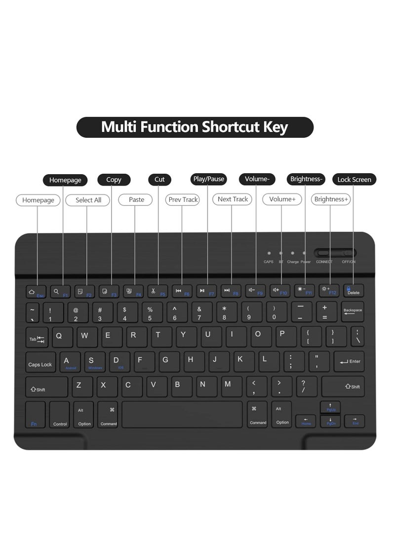 ELTRAZONE iPad 10th Generation Keyboard Case 10.9" (2022) – Slim Smart Case with Detachable Wireless Keyboard, Pencil Holder, and Stylish Black Design  - Image 5