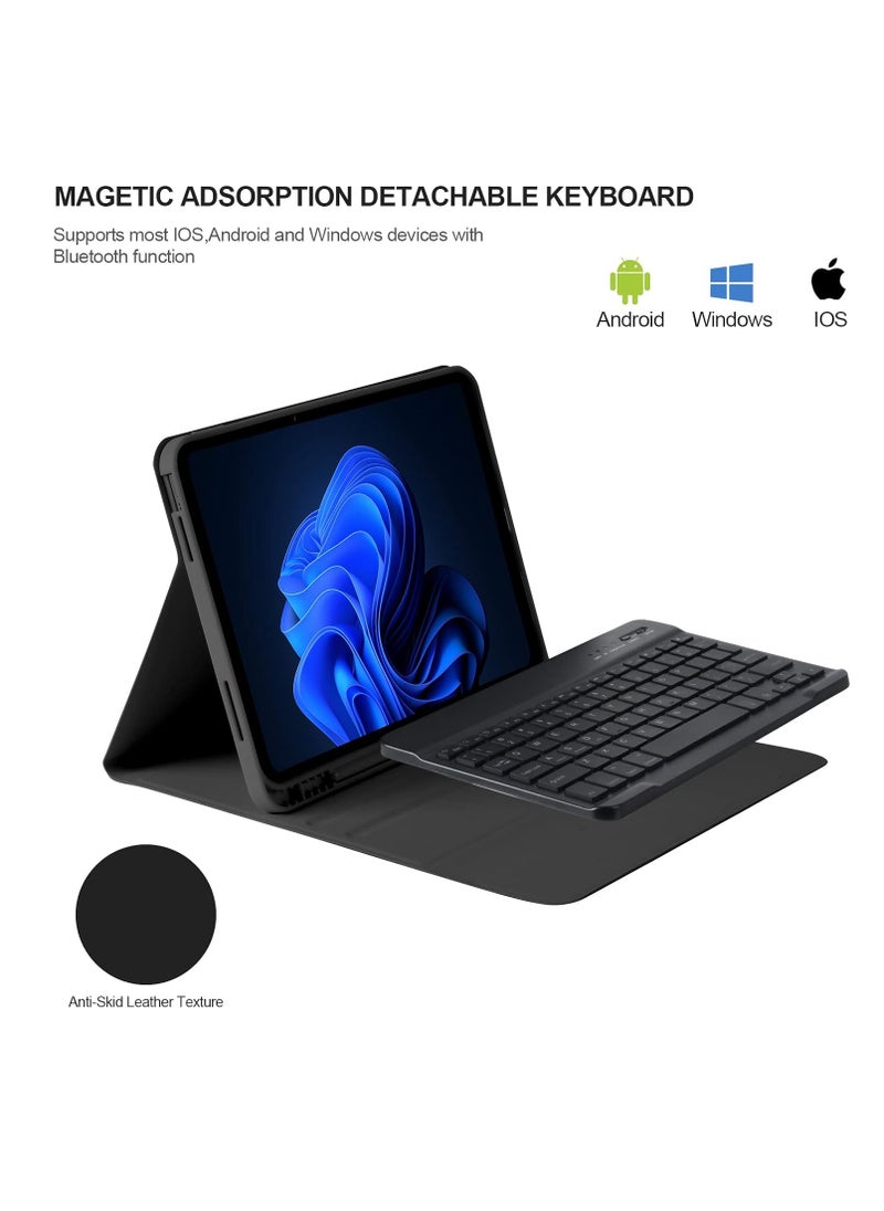 ELTRAZONE iPad 10th Generation Keyboard Case 10.9" (2022) – Slim Smart Case with Detachable Wireless Keyboard, Pencil Holder, and Stylish Black Design  - Image 4