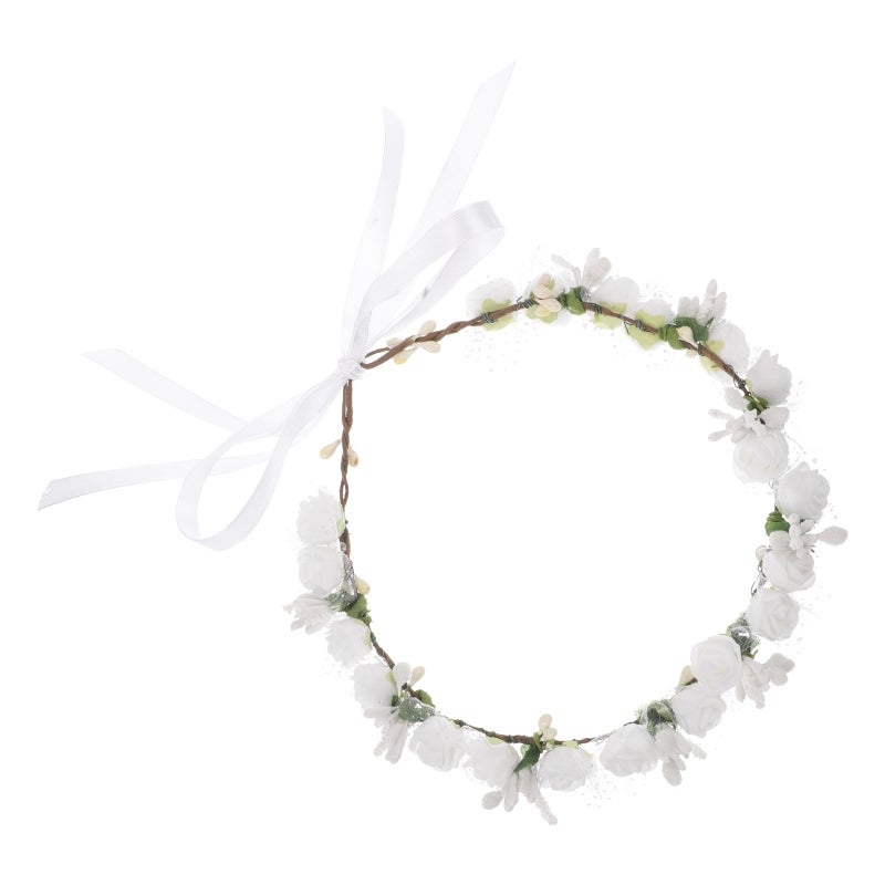 Floral Headband Flower Headband Wedding Floral Hair Accessory Photoshoots Beach Photography Prop for Brides and Bridesmaids - Image 4