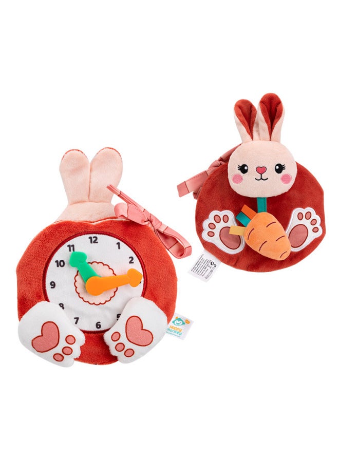HAPPY Monkey Can't Tear Up Early Education Puzzle Three-dimensional Cloth Book Baby Cognition Plush Animal Toy With Alarm Clock - Image 5