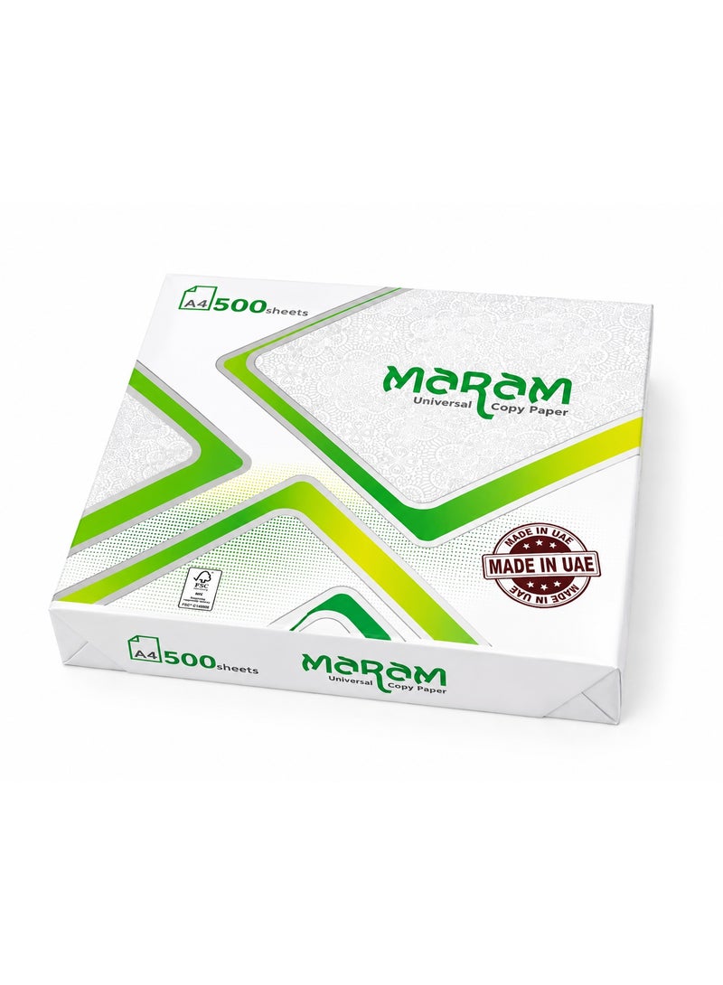 A4 Copy Paper 80 GSM, Premium Multipurpose Printer Paper, High Whiteness, Jam-Free for Inkjet & Laser Printers, 500 Sheetsx 5 MADE IN UAE Jumbo Value Pack of 5, 2500 Sheets - Image 3
