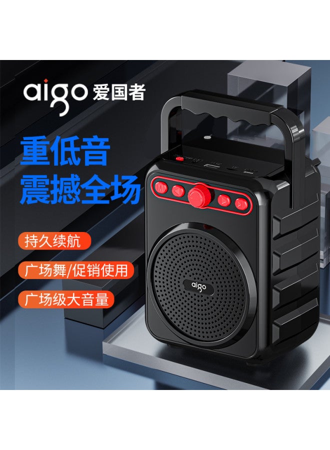 aigo مكبر صوت بلوتوث محمول لاسلكي خارجي مكعب رقص صوتي للاستخدام المنزلي مع معزز باس ومكبر صوت - Image 4