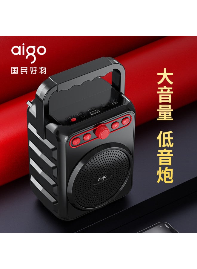 aigo مكبر صوت بلوتوث محمول لاسلكي خارجي مكعب رقص صوتي للاستخدام المنزلي مع معزز باس ومكبر صوت - Image 3