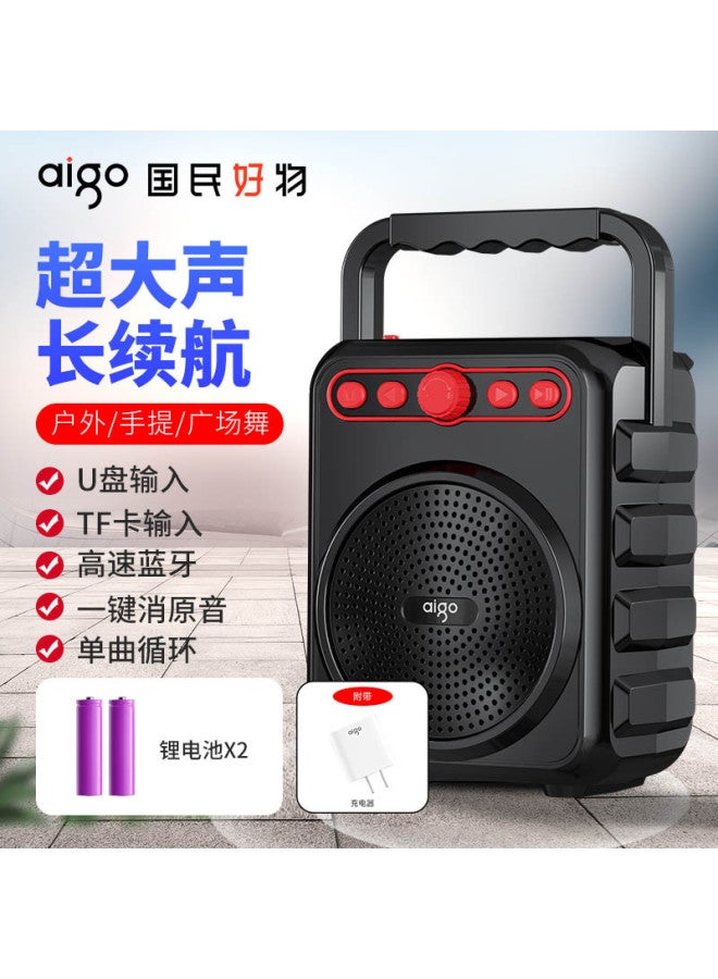 aigo مكبر صوت بلوتوث محمول لاسلكي خارجي مكعب رقص صوتي للاستخدام المنزلي مع معزز باس ومكبر صوت - Image 2
