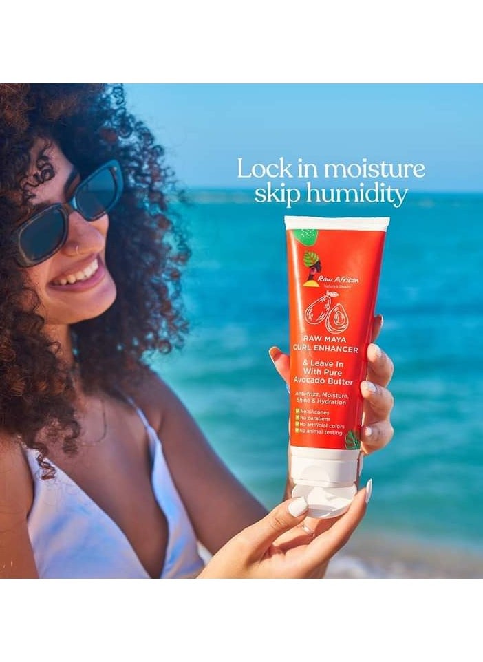 Raw African - Raw African Maya Leave In And Curl Enhancer Red-250 gm - Image 1