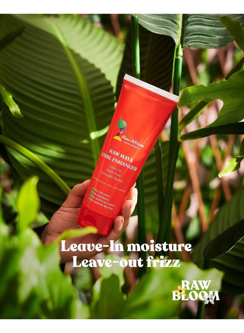 Raw African Maya Leave In And Curl Enhancer Red-250 gm (Packaging may vary) - Image 3