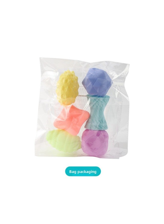 Custom Plus LOGO Vinyl Hand Ball Baby Toy Baby Touch Can Bite Soft Rubber Ball Custom-Color:6 Pack-opp Bag - Image 1
