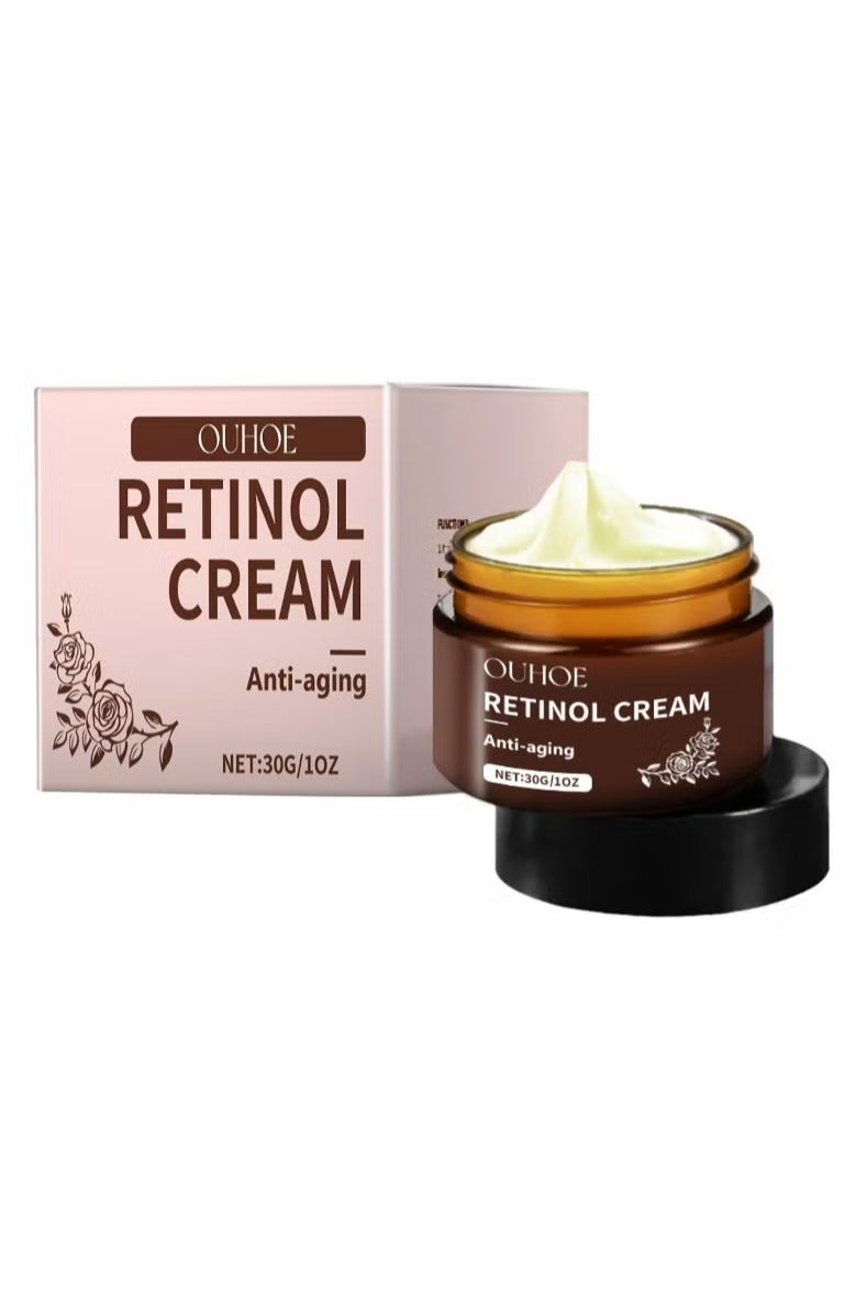 OUHOE 30g Retinol Cream, Collagen Firming Retinol Cream for Face, Melasma Lightening Anti-wrinkle Cream, Skin Tightening Lifting Hydrating, Anti-Ageing Care for a Fresh Glow and Even Complexion - Image 1
