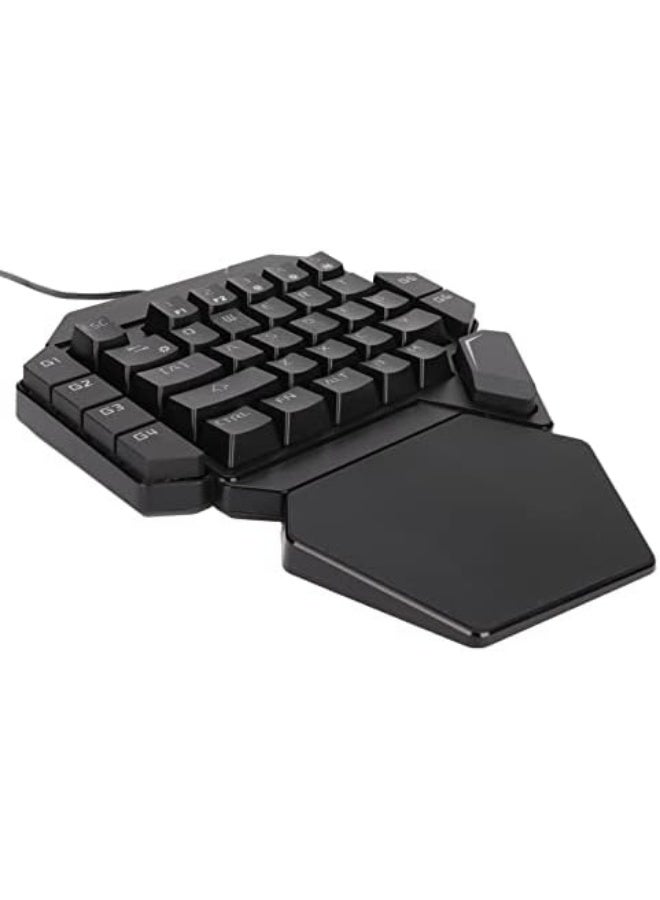 Ergonomic Keyboard with One Hand 35 Keys 6 Programmable Keys Keyboard Keyword with Single Backlit Hand RGB ABS - Image 5