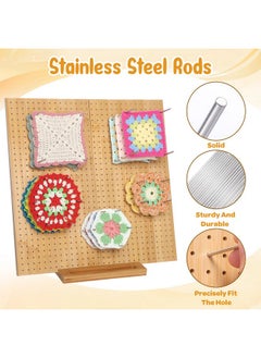 CESUSME 30 Pcs Blocking Board Pins, Stainless Steel Rods For Crochet Block Boards, 3 Mm Diameter For 5.9 Inch And 3.9 Inch Length, Knitting Accessories Block Rods, Knitting And Crocheting Supplies  - Image 5