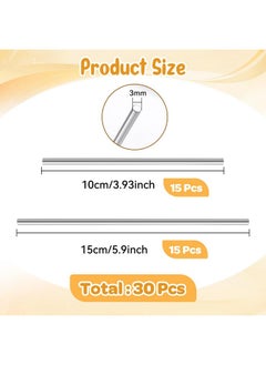CESUSME 30 Pcs Blocking Board Pins, Stainless Steel Rods For Crochet Block Boards, 3 Mm Diameter For 5.9 Inch And 3.9 Inch Length, Knitting Accessories Block Rods, Knitting And Crocheting Supplies  - Image 2