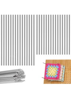 CESUSME 30 Pcs Blocking Board Pins, Stainless Steel Rods For Crochet Block Boards, 3 Mm Diameter For 5.9 Inch And 3.9 Inch Length, Knitting Accessories Block Rods, Knitting And Crocheting Supplies  - Image 1