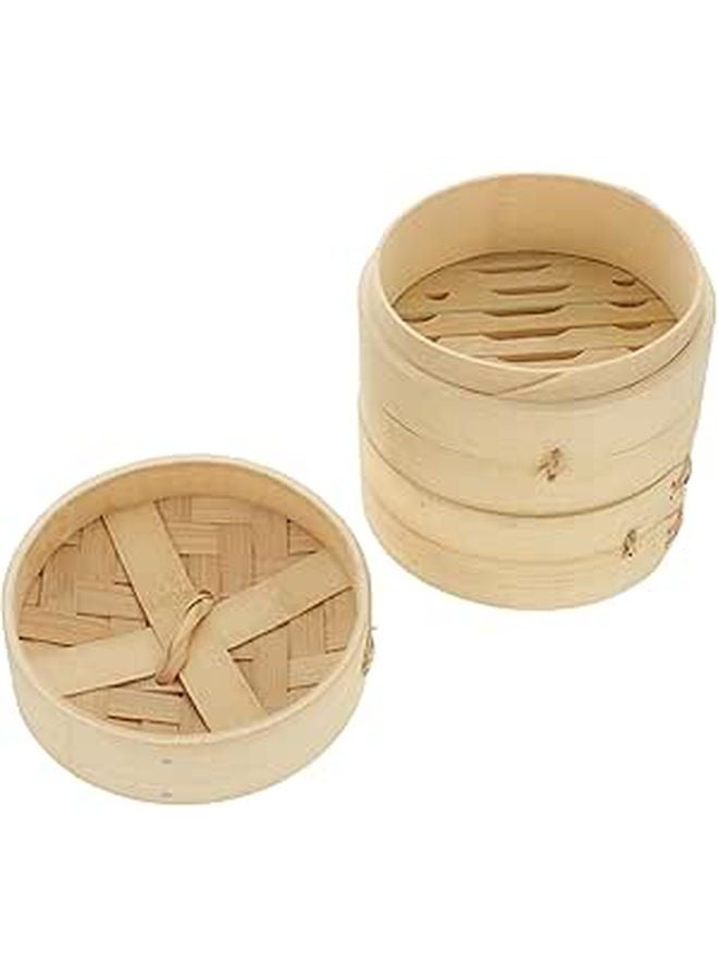 Reusable Bamboo Steamer Lid Set for Cooking Dim Sum Practical Kitchen Capacity - Image 1
