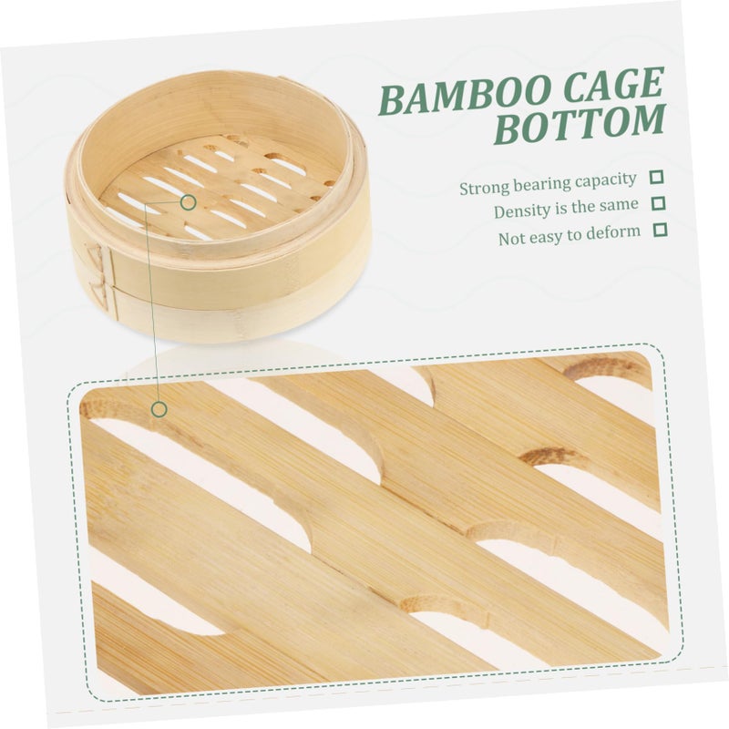 Reusable Bamboo Steamer Lid Set for Cooking Dim Sum Practical Kitchen Capacity - Image 3